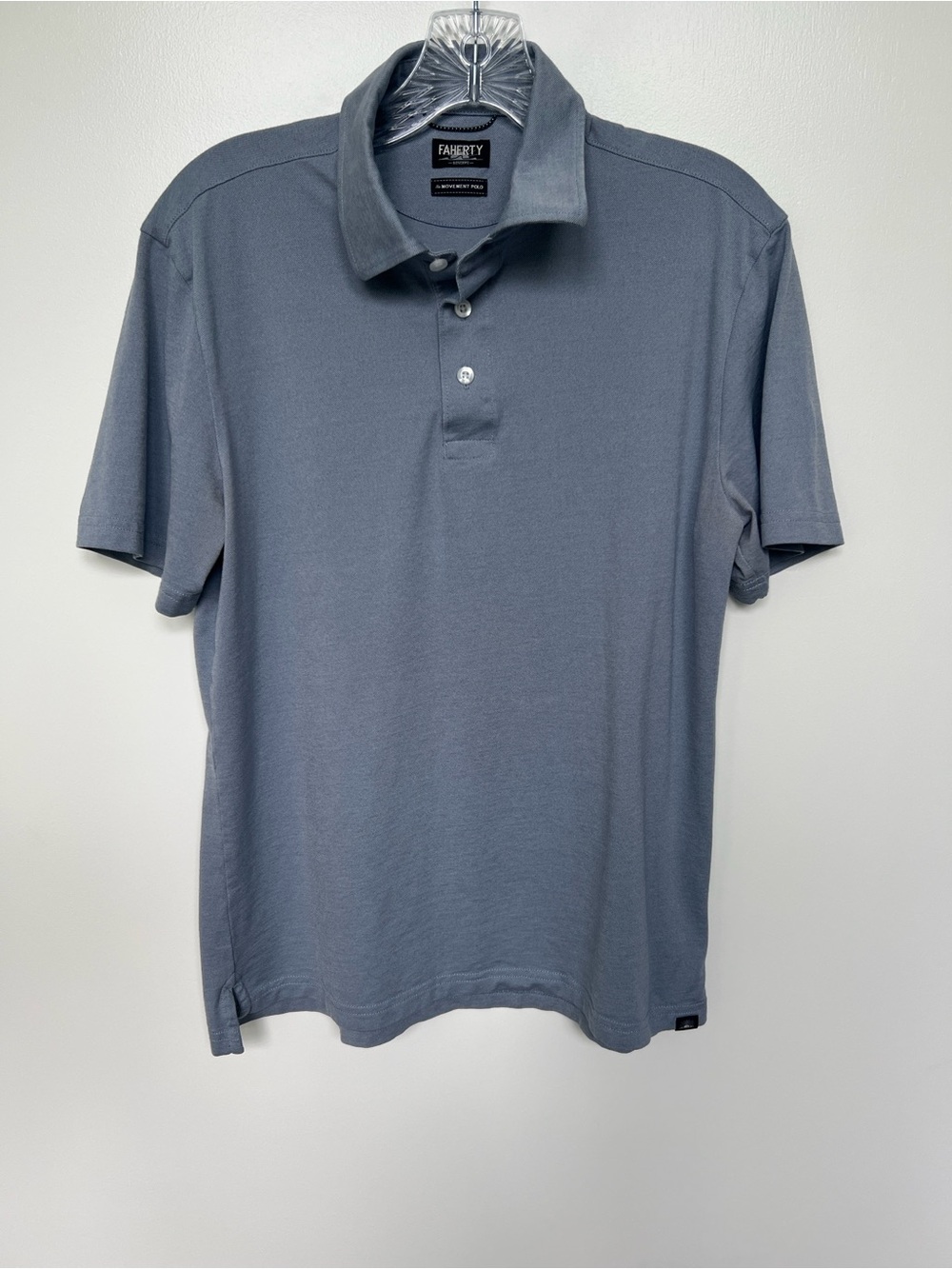 Faherty Men’s Slate Polo in Steel Blue